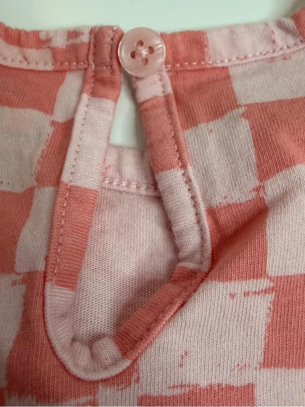 Carter's Pink Checkerboard Short Sleeve Cotton Dress